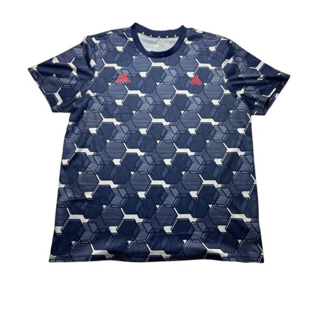 Adidas Men Tango AOP Training T-Shirt Navy - Size XL